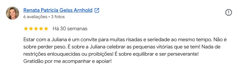 Avaliação real de paciente no Google — 1