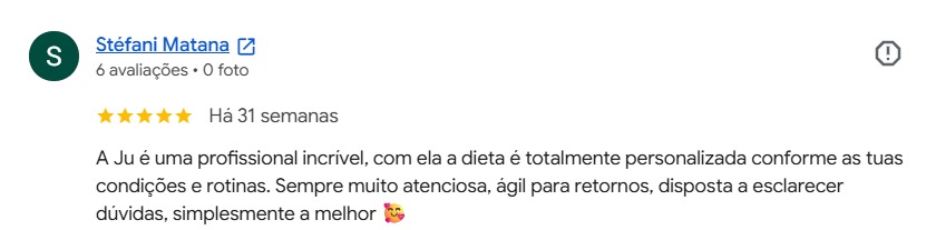 Avaliação real de paciente no Google — 3